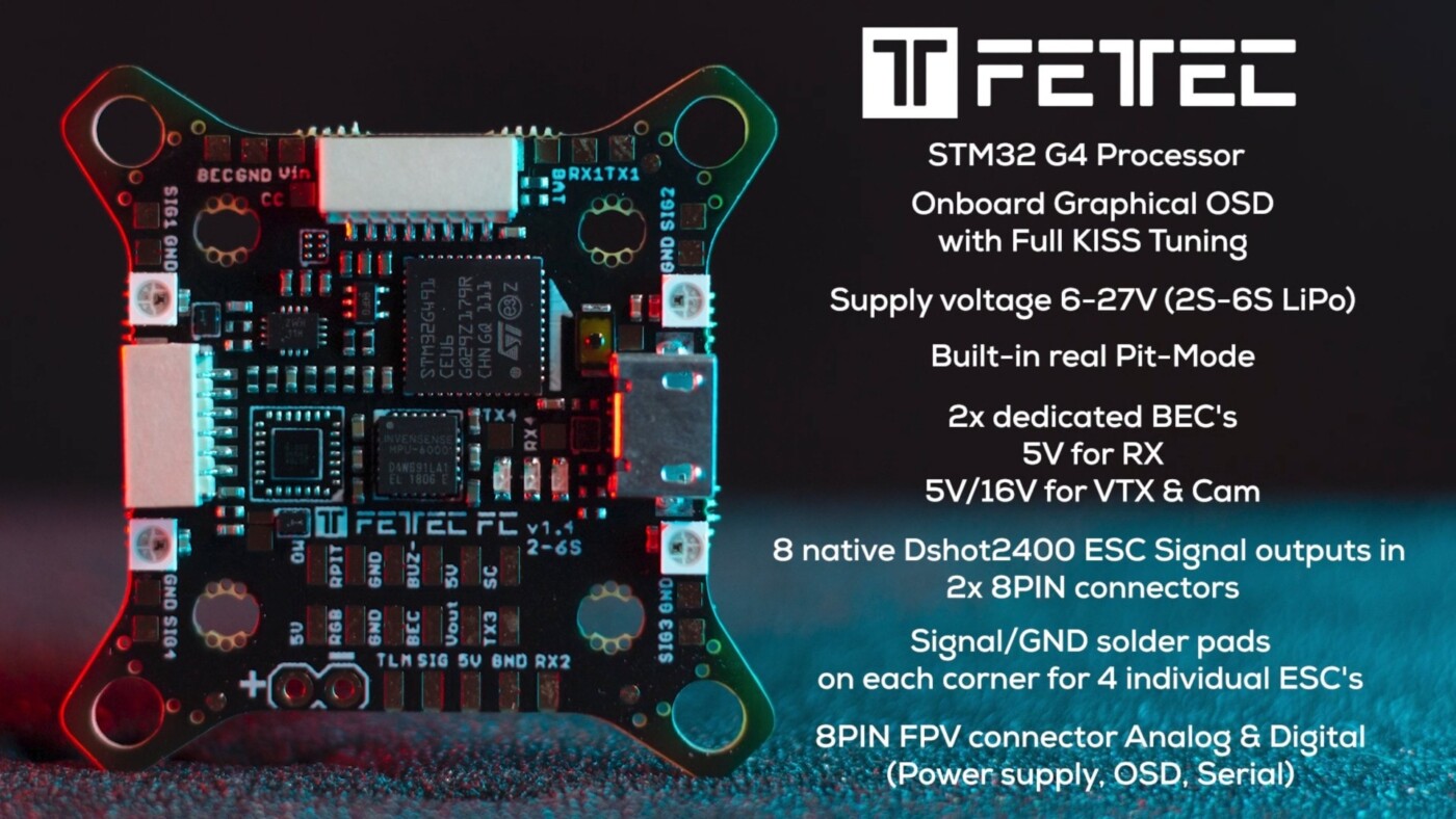 Fettec FC G4 KISS Flight Controller Unmanned Tech UK FPV Shop
